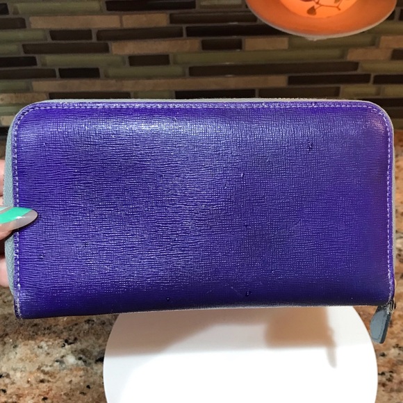 FENDI Monster Long Zip Around Leather Wallet 😍💜🔥 - Picture 12 of 17